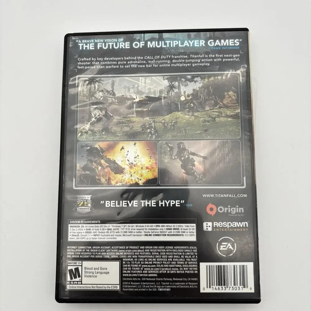 Titanfall (PC: Windows, 2014) COMPLETE 3 DISC SET - TESTED. Works.
